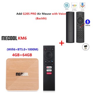 Mecool KM6 deluxe Wifi 6 Amlogic S905X4 Android 10.0 Google Certified AV1  BT5.0 TV BOX