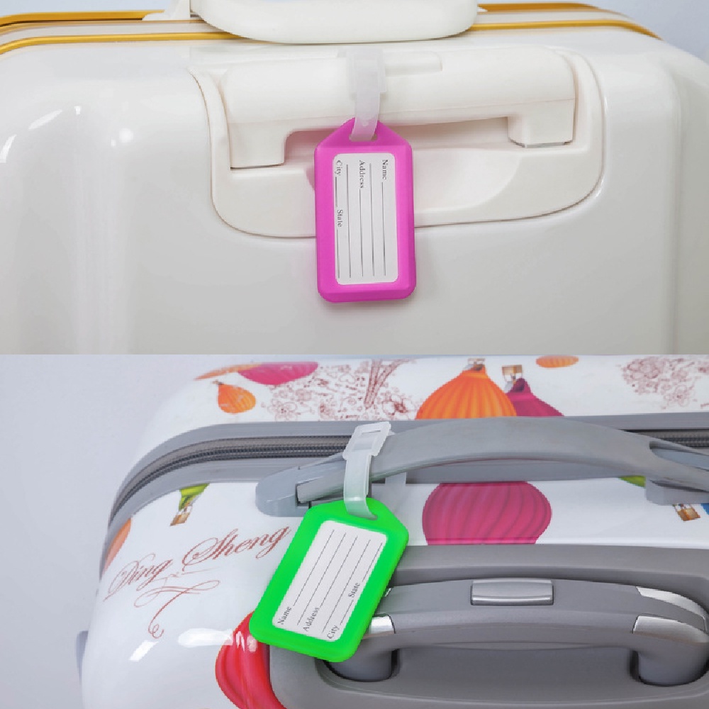 (Local Ready Stocks) Travel Luggage Tag Waterproof Plastic Name Address ...