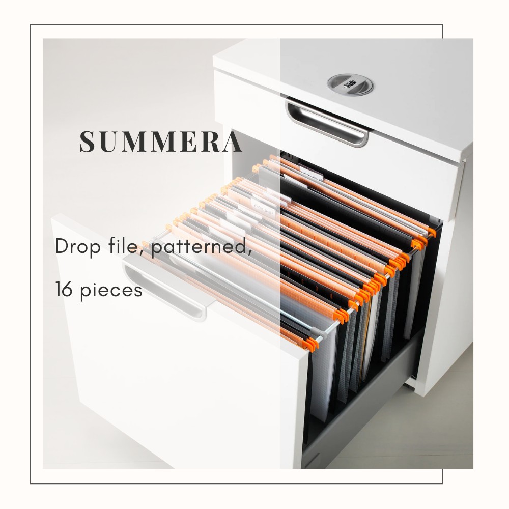 IKEA SUMMERA Drop file, patterned, 16 pieces | Shopee Malaysia