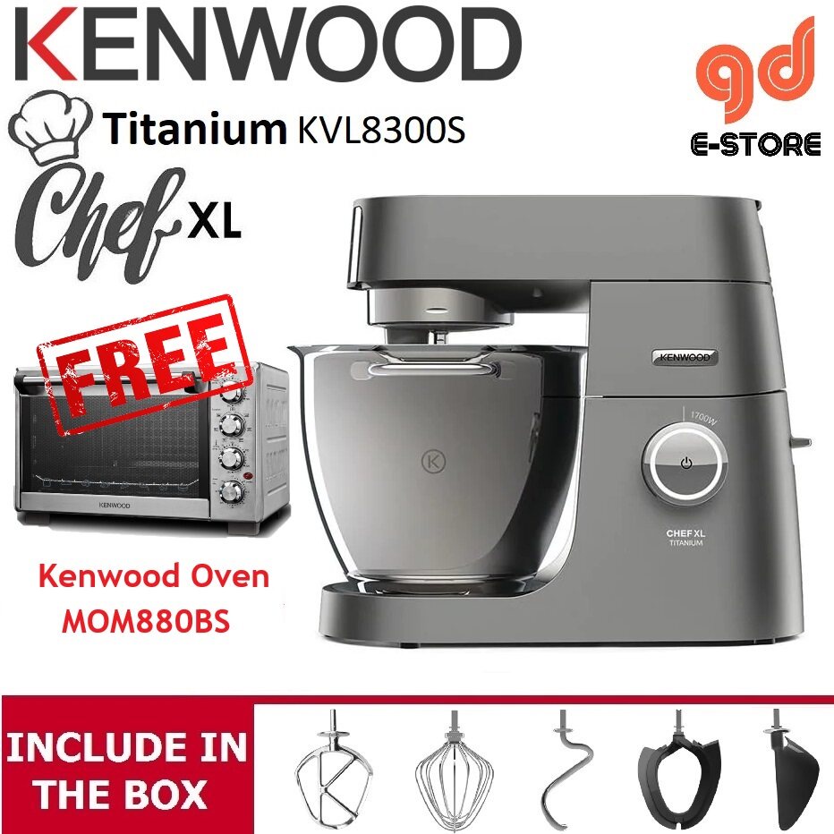 Kenwood Kvl8300s Chef Xl Titanium Cake Stand Mixer Kitchen Machine 67l 1700w 5 Stainless Steel 7785