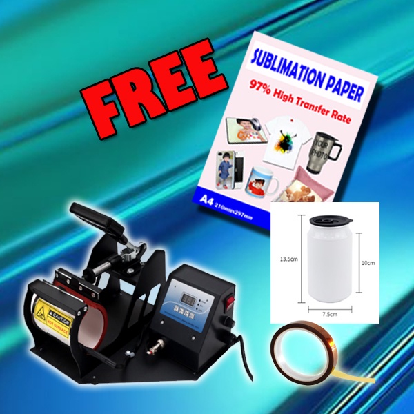 FOC sub paper/tape/can EZY Digital 11oz Mug Press Machine cetak mug ...