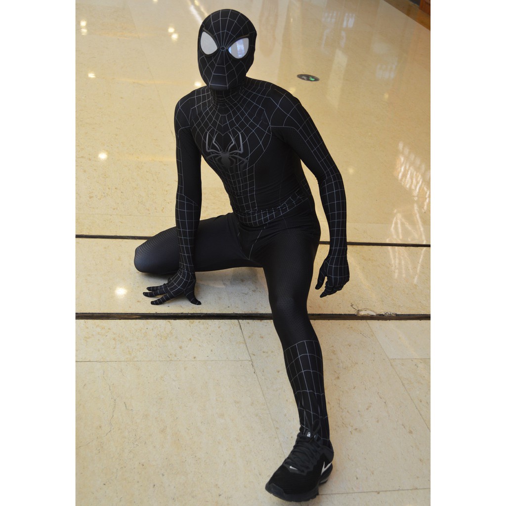 Adult Black Spider Man Costume Superhero Zentai Suit Venom Men Halloween  Costumes Party Fancy Dress | Shopee Malaysia