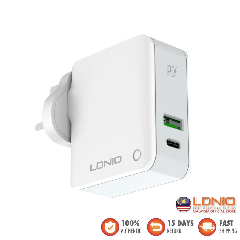 LDNIO A4403C PD Auto-ID Single USB Output & Single Type-C Output UK 3 ...