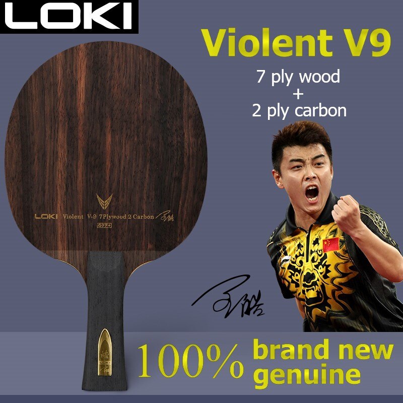 LOKI Violent V9 Ping Pong Blade 9 Ply Wood Carbon OFF+ Professional ...