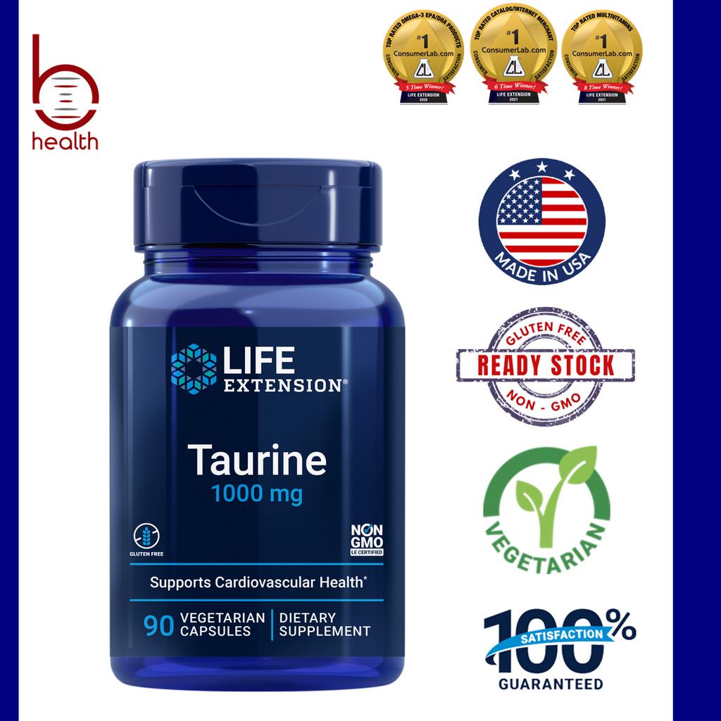 [Life Extension] Taurine, 1000 mg, 90 vegetarian capsules, EXP:01/27 ...