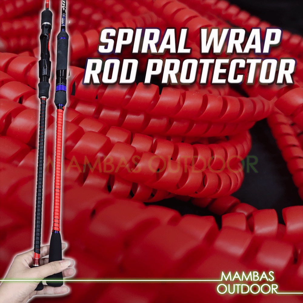 Spiral Wrap Fishing Rod Protector 1m Pembalut Blank Pancing