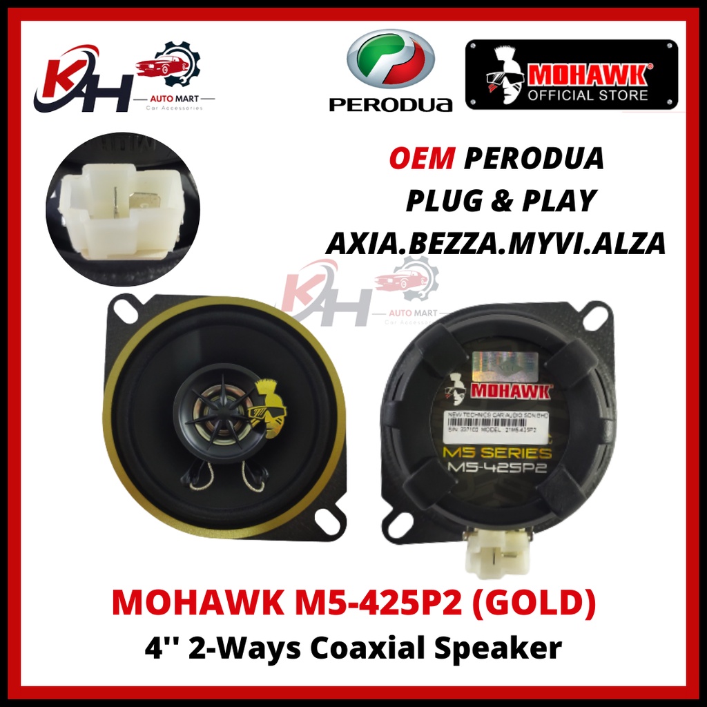 4'' MOHAWK Plug&Play Car Audio M5425P2 Speaker Dashboard PERODUA MYVI