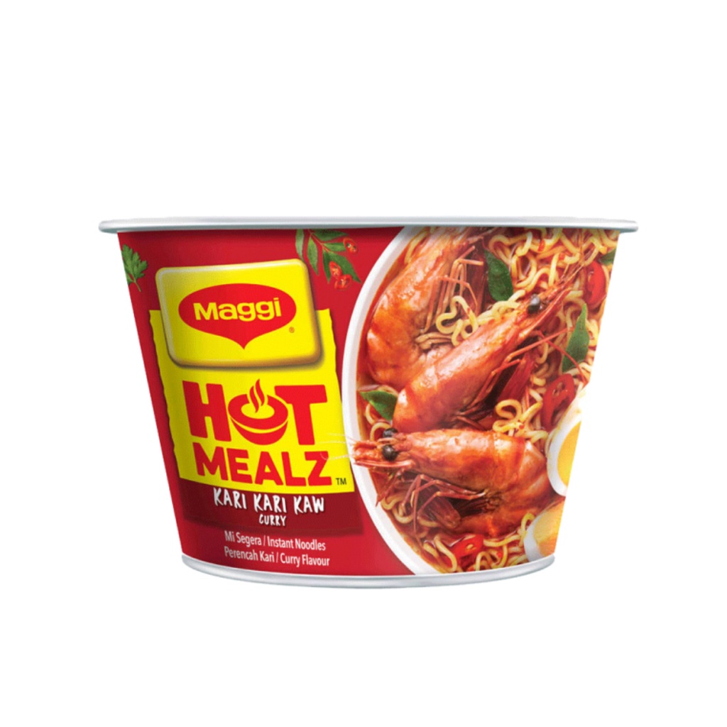 Maggi Instant Noodle Bowl Hot Mealz Curry Kari Kari Kaw / Tom Yam Kaw ...