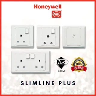 MK Slimline Plus 13A 15A Switch Socket Outlet / Telephone Socket with SIRIM [Ready Stock]