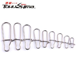 100/50/10PCS Rolling Fishing Swivel Pin Fishing Connector Link with  Interlock Snap Fishing Tackle