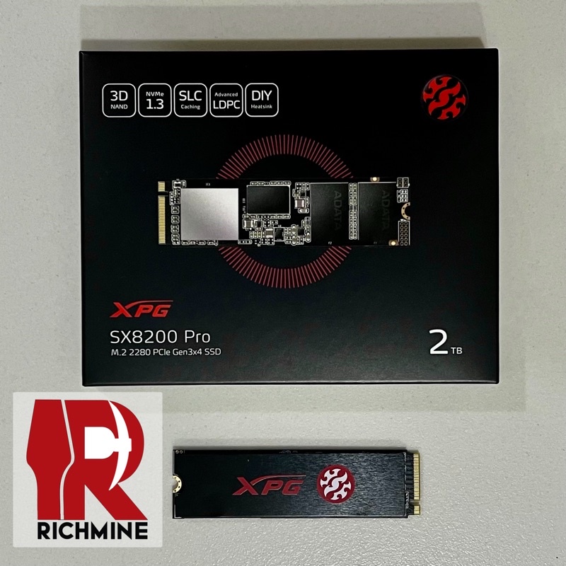 {ReadyStock} High Speed Gaming M.2 SSD XPG SX8200Pro 2TB NVMe PCIe