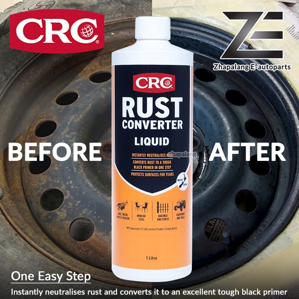 CRC RUST CONVERTER 1L Neutralises Stop Rust Convert Rust to Black