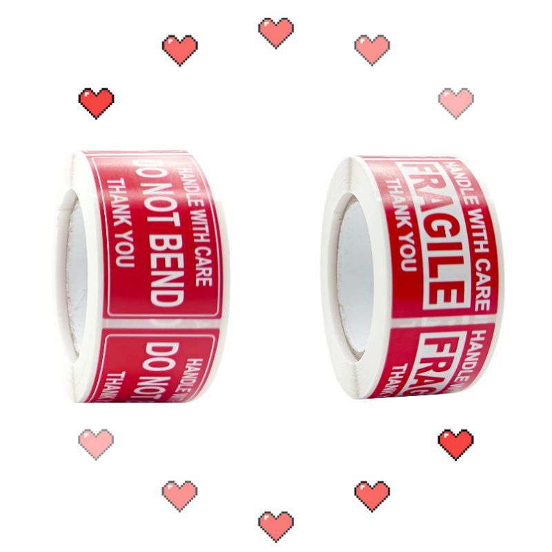 Fragile Sticker Handle with Care Do Not Bend Sticker | Shopee Malaysia