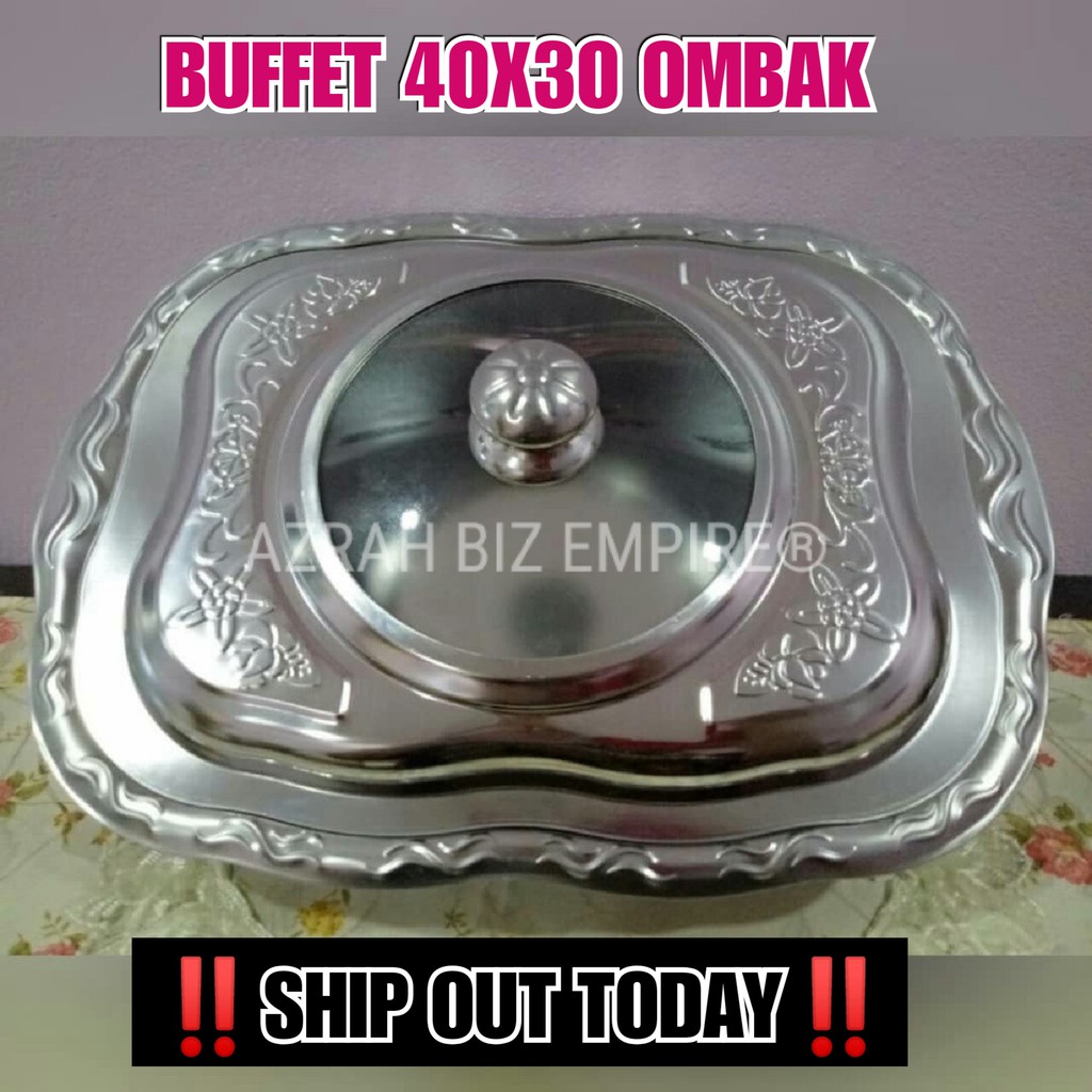 🔥NEW! 40x30 BUFFET EMBOSSED OMBAK / BUFFET SET FLOWER DESIGN / BUFFET ...