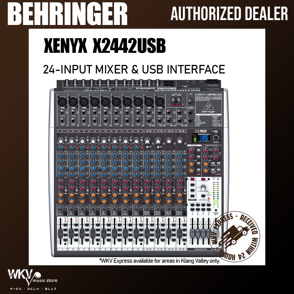 Behringer Xenyx X2442USB 24Channel Analog Mixer with USB and Effects