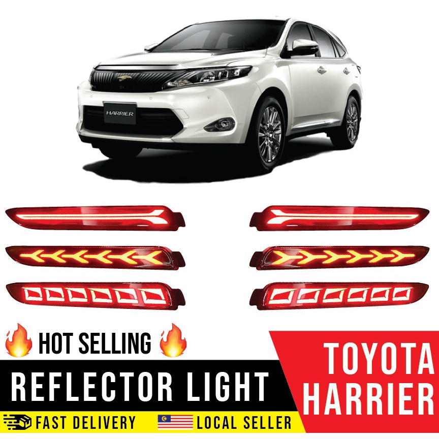Harrier Rear Reflector LED Light Back Bumper Modellista Toyota