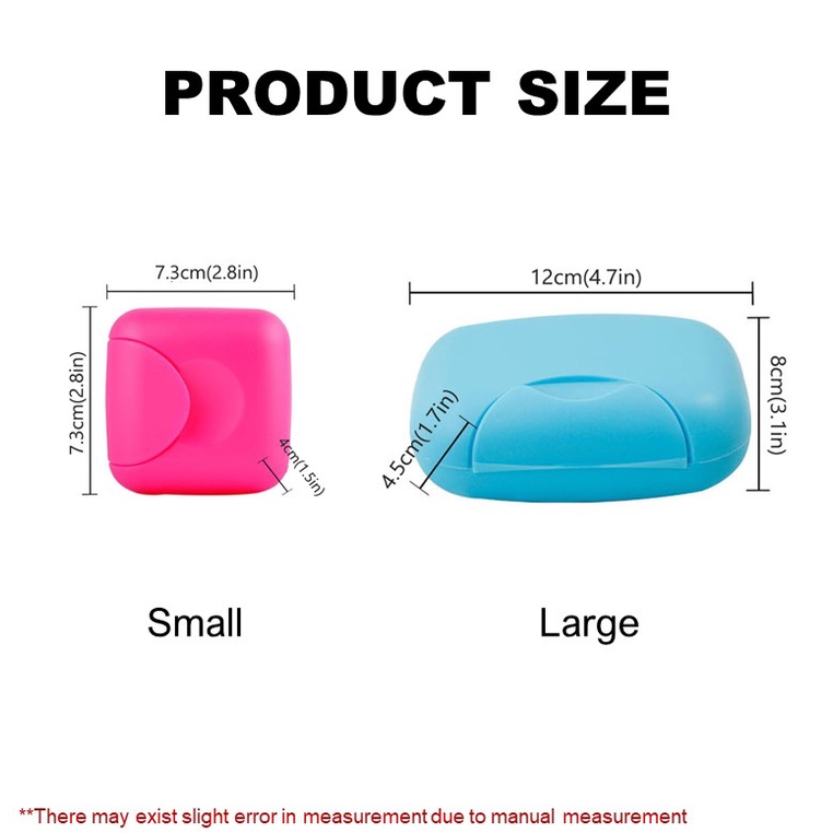 Travel Portable Soap Box Case With Lock Cover Dishes Bathroom Shower ...