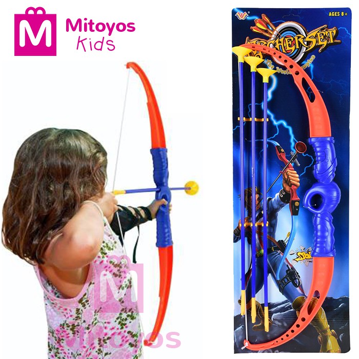 Kids play bow and 2024 arrow