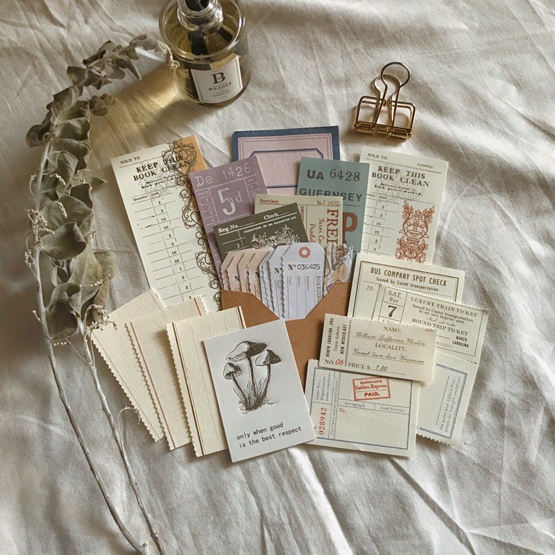 Vintage Paper Notes Sample | For Journaling / Wrapping (Lettered ...