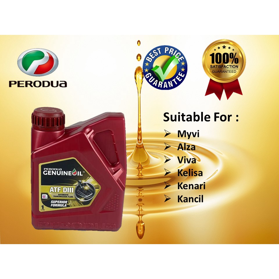 Perodua ATF D3 1Liter Auto Transmission Fluid D3 ATF Oil Shopee
