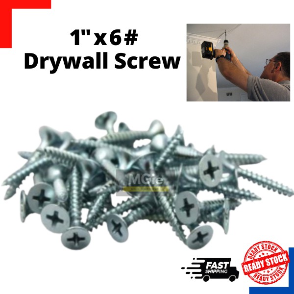 1" x 6 Drywall Screw / Plaster Ceiling Screw/ Skru Plaster Siling
