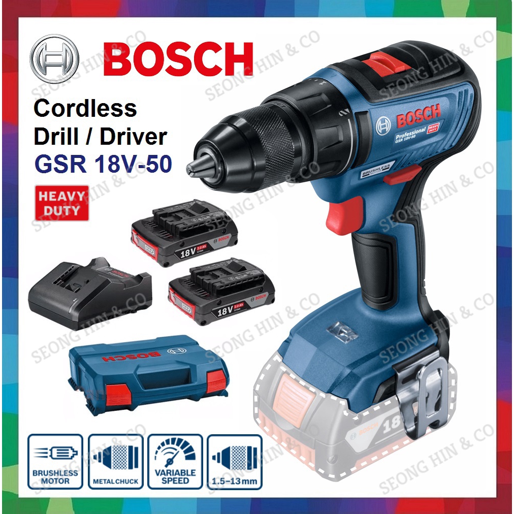 Bosch 18V Cordless Drill/Driver GSR 18 V-50 Malaysia 