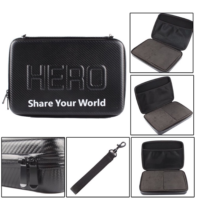 Gopro Hero waterproofs leather travel hard case hero5 hero6 sjcam ...