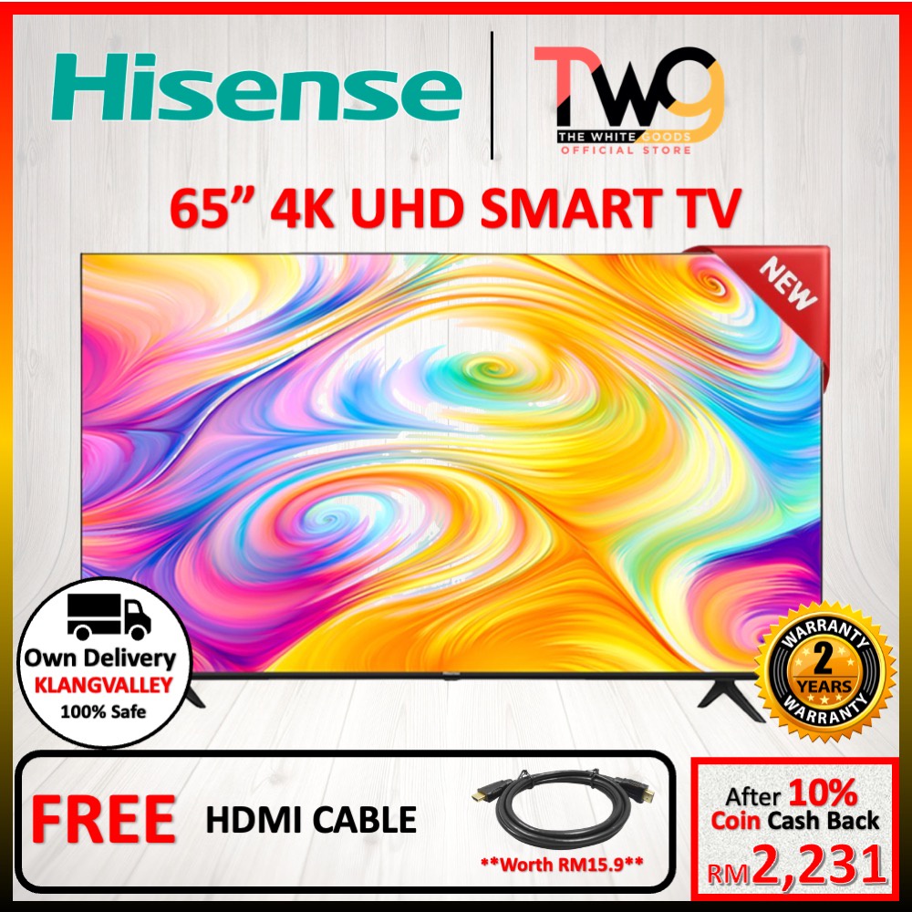 OWN DELIVERY + GIFT] Hisense 4K Smart UHD LED TV (43