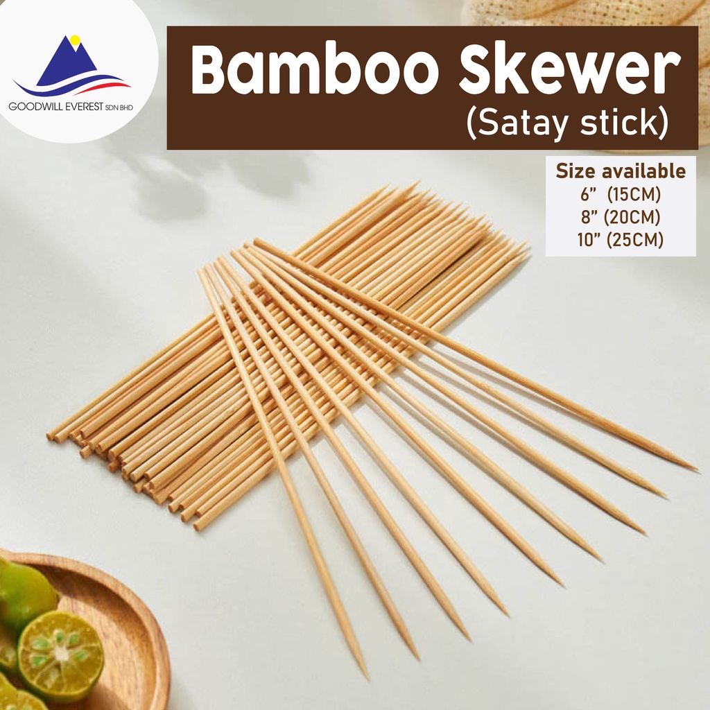 Bamboo Skewer / Satay Stick / Satay Skewers / Lok Lok Stick / Kayu ...