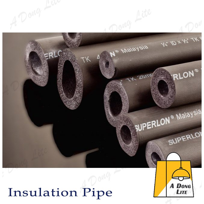 SUPERLON Insulation Pipe for Aircond Insulation Aircon ID 3/4 , 5/8 TK 3/8 6Ft Black Long Hose