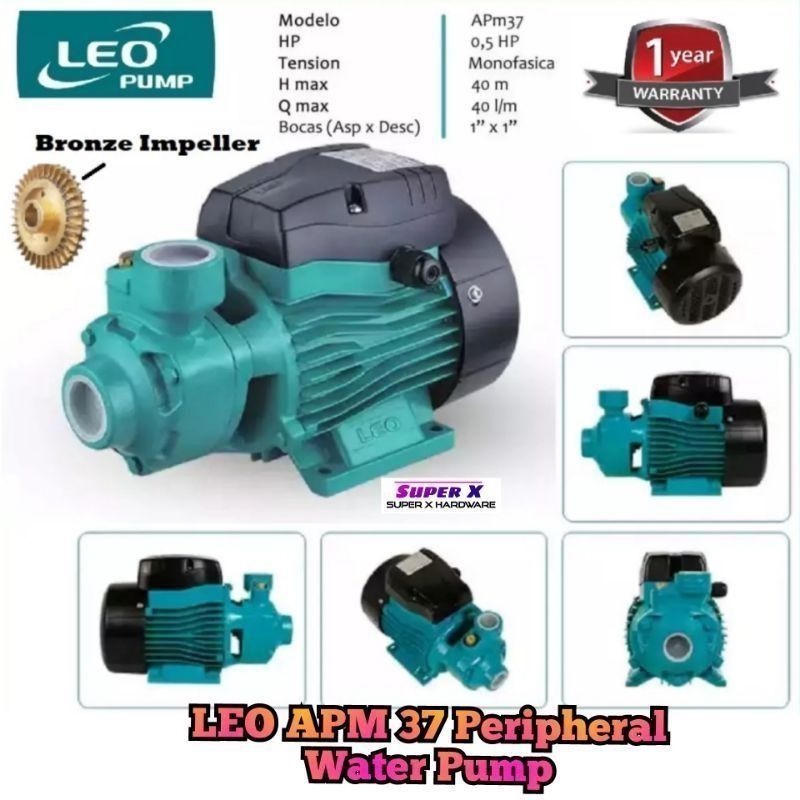 APM 37 LEO MANUAL WATER PUMP PAM AIR 0.5HP water pump home