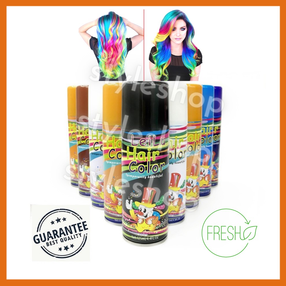 Leilu Hair Color Spray Fashion Colour temporary beautiful Shopee Malaysia