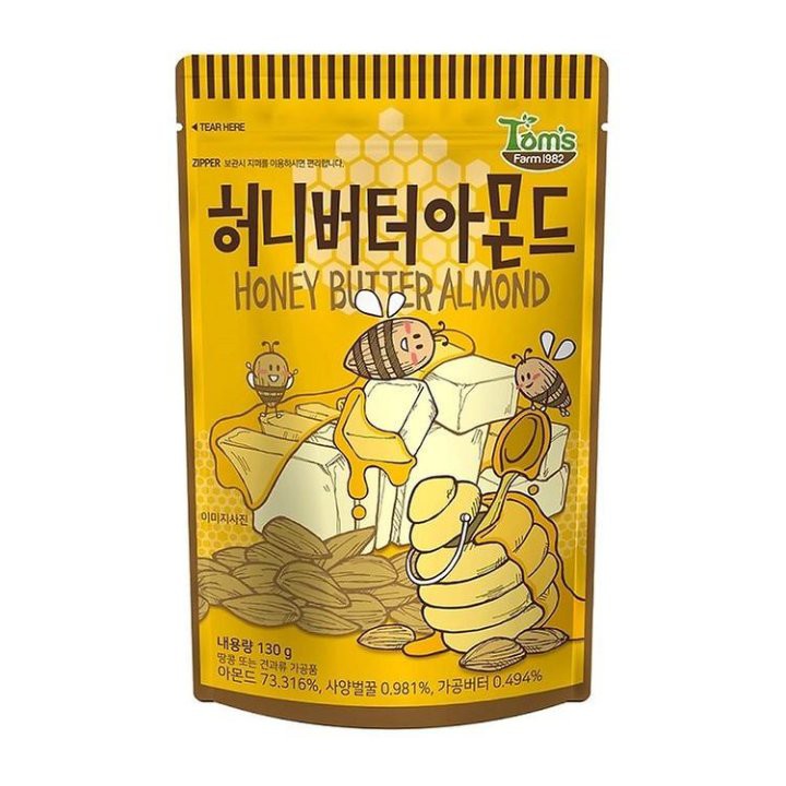 HBAF / Tom's Korean Honey Butter Almond / 120g | Shopee Malaysia