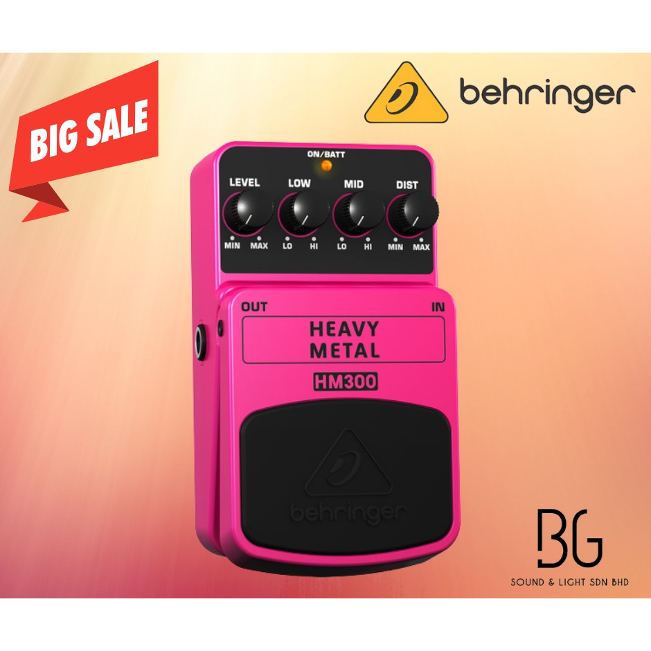 Behringer hm300 Heavy Metal Distortion Effects Pedal Shopee Malaysia