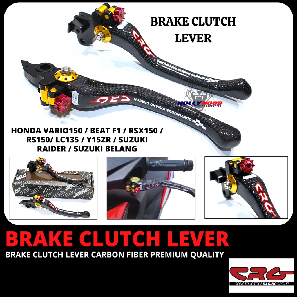 RACING BRAKE LEVER CLUTCH LEVER CRG UNI CARBON FIBER USA LC135 Y15