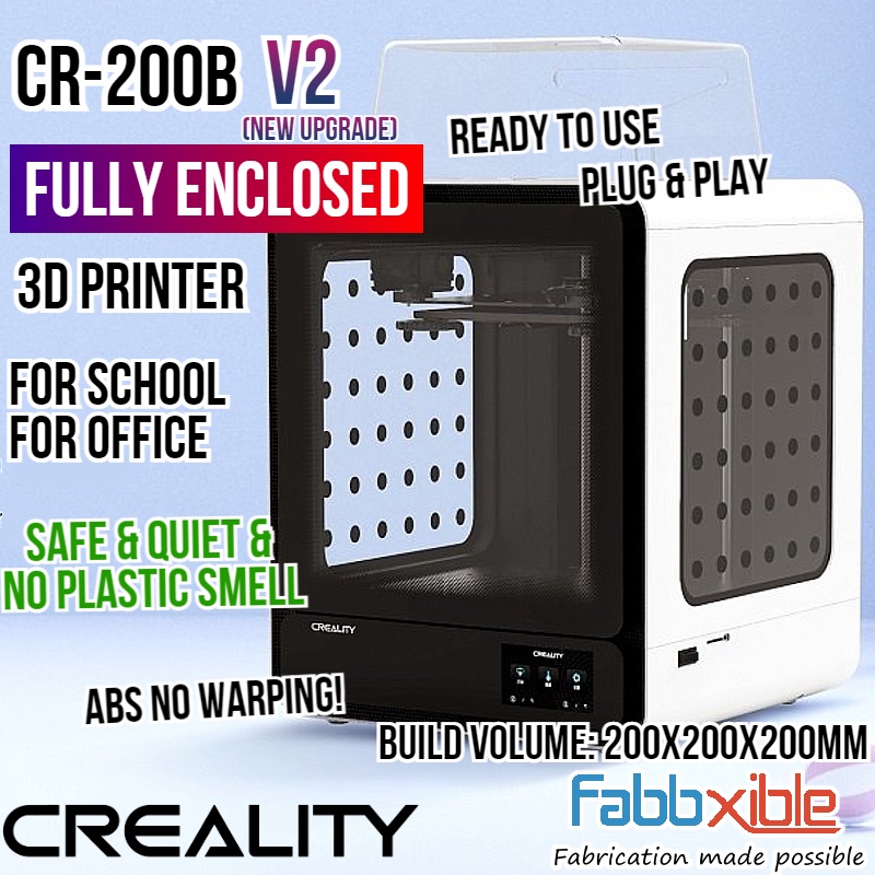 Creality 3D CR-200B (Upgraded) Plug And Play Fully Enclosed 3D Printer ...