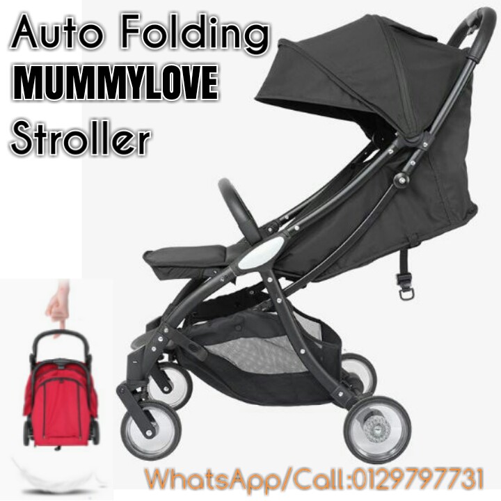 Compact Light cabin size Auto Folding baby Stroller | Shopee Malaysia