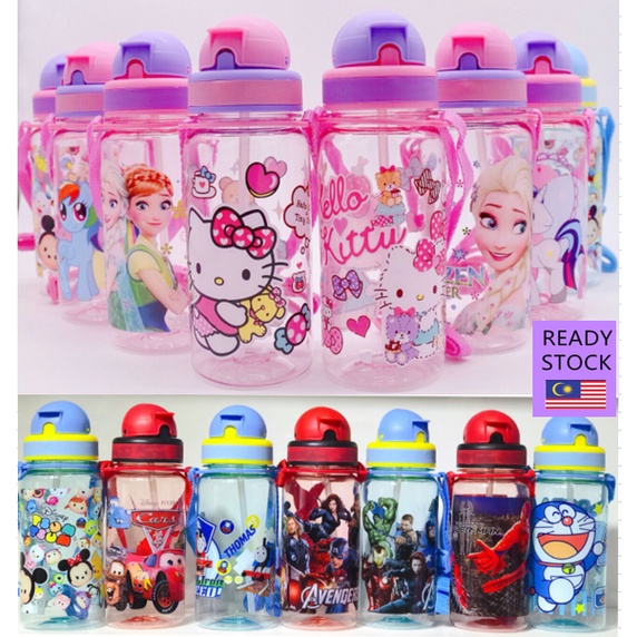 💖GLCF💖350 ML Botol Air Kanak-kanak,Kids Straw Bottle,Kids Drinking ...