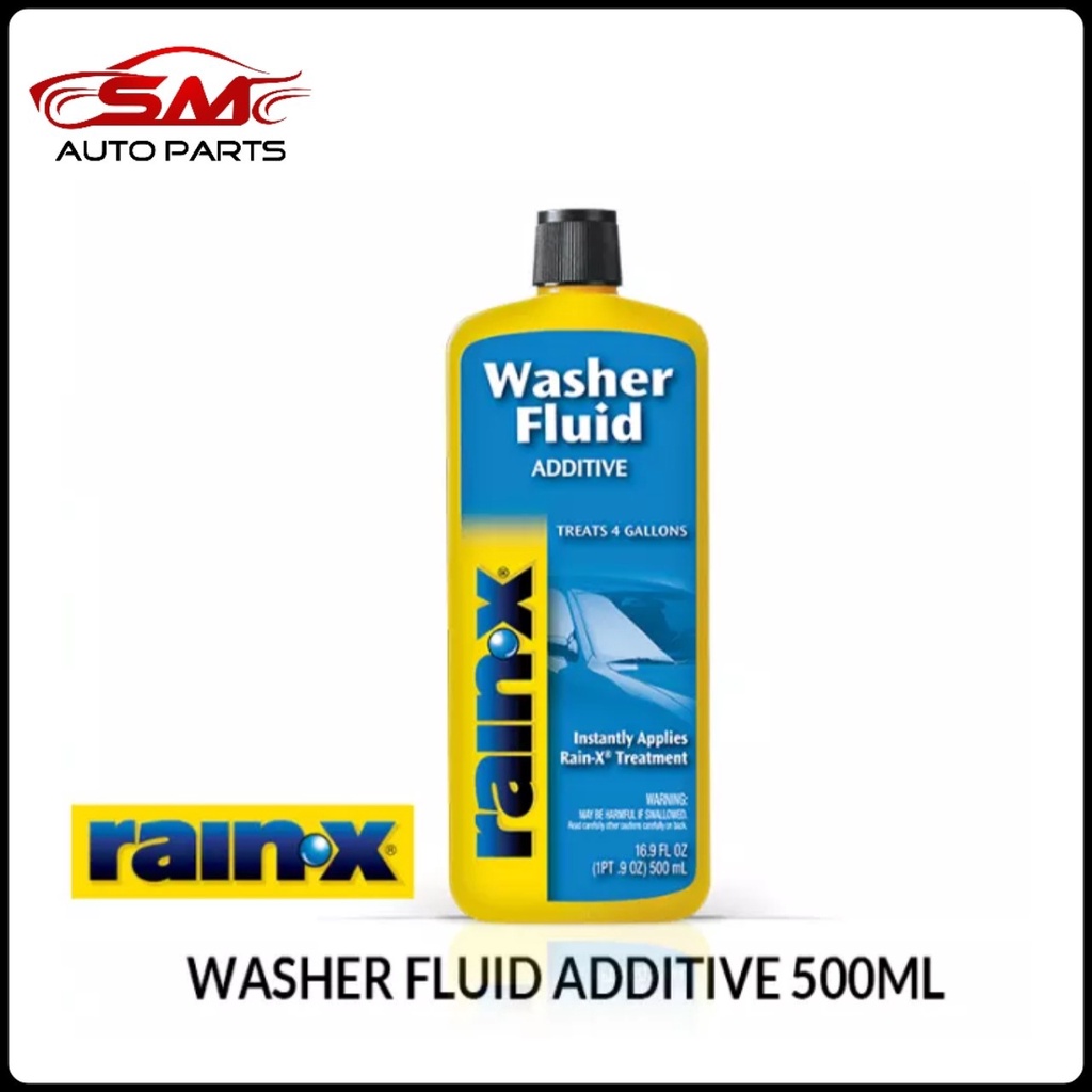  Rain X Windshield Washer Fluid Additive - Windshield Wiper  Fluid and Car Window Cleaner, The Ultimate Clarity for Your Car! - 16.9 fl.  oz, 500. ml, 4 Pack : Automotive
