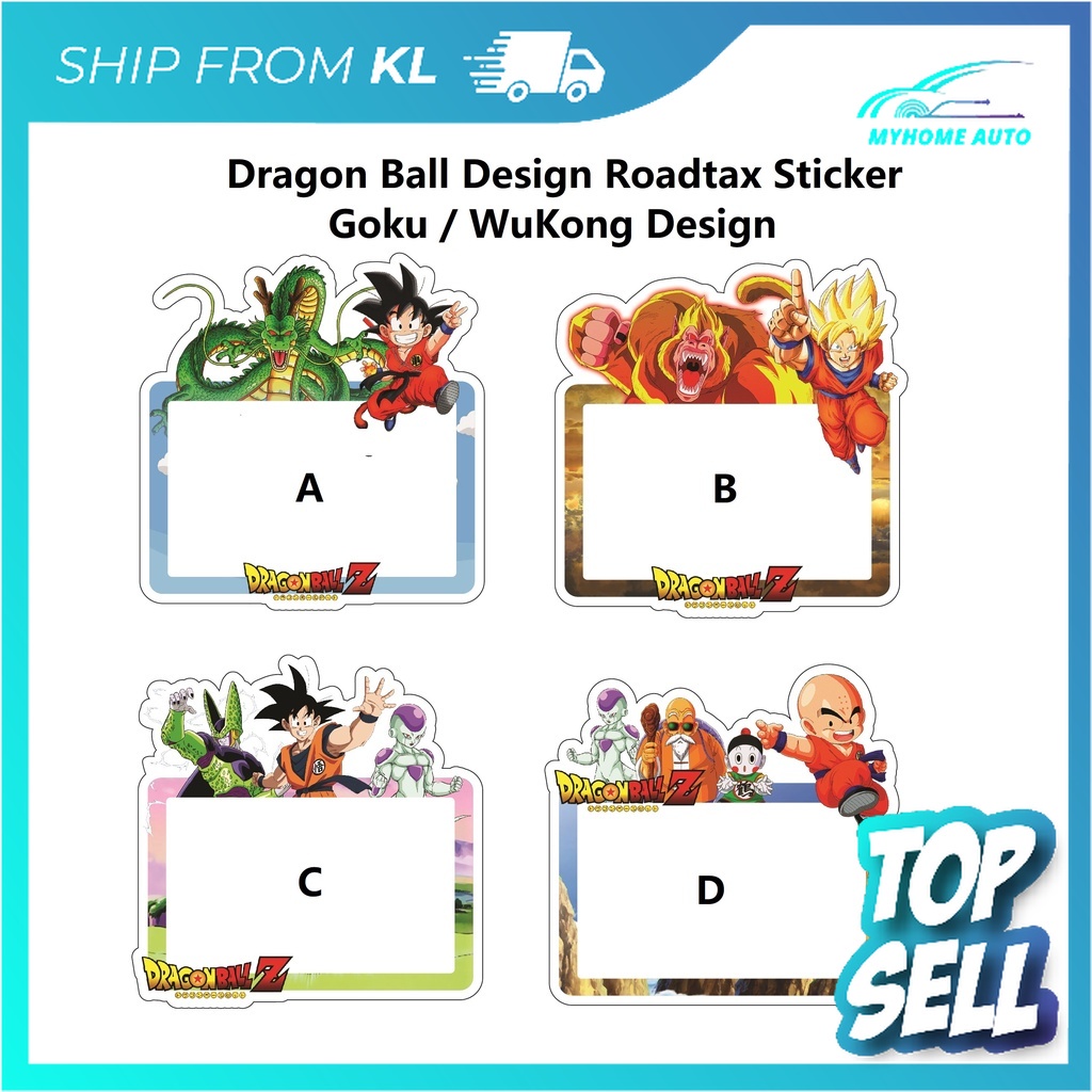 Japan Anime Cartoon Design Car Roadtax Sticker - Pelekat Cukai Jalan ...
