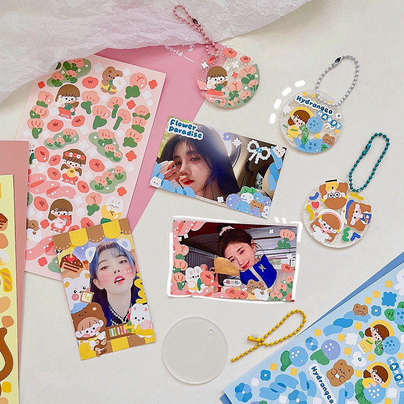 Lovely Cartoon Girl Series Stickers Student Decorative DIY Material ...