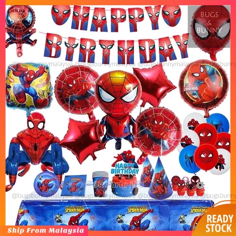 Spiderman Party Tablewear Kit Spiderman Birthday Party Décoration