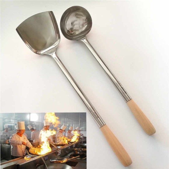 Senduk/Sudih/Stainless Steel Hand Made Ladle With Wood Handle/Stainless ...