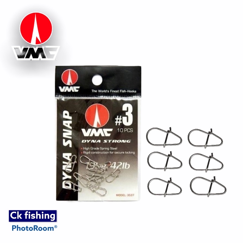 VMC Dyna Egg Snap Size #1 Text 11kg To #4 Text 25kg / Model 3537 / Fishing  Lure Casting Snap / Gewang / Rapala / Storm .