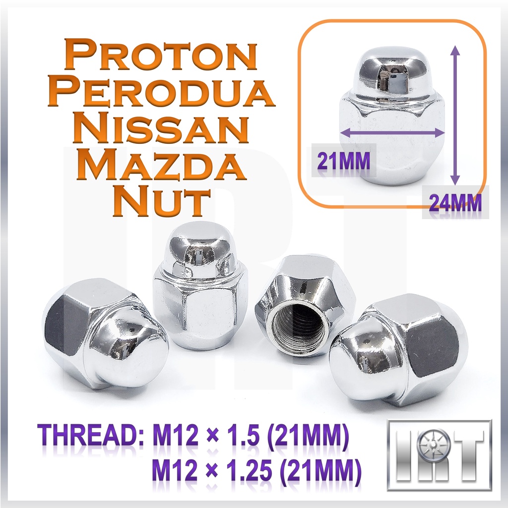 Wheel Nut Steel Nuts Viva Axia Bezza Myvi Alza Vigo Hilux Nat Kereta