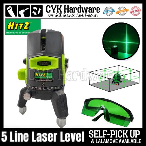 HITZ GL5705 / GL5705 4V1H6D 360° 5 Line Professional Automatic Laser