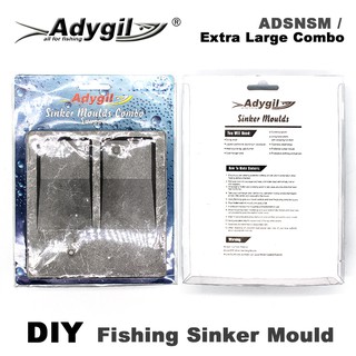 Adygil DIY Fishing Snapper Sinker Mold ADSNSM/Extra Large Combo Snapper  Sinker 453g 566g 850g 3 Cavities