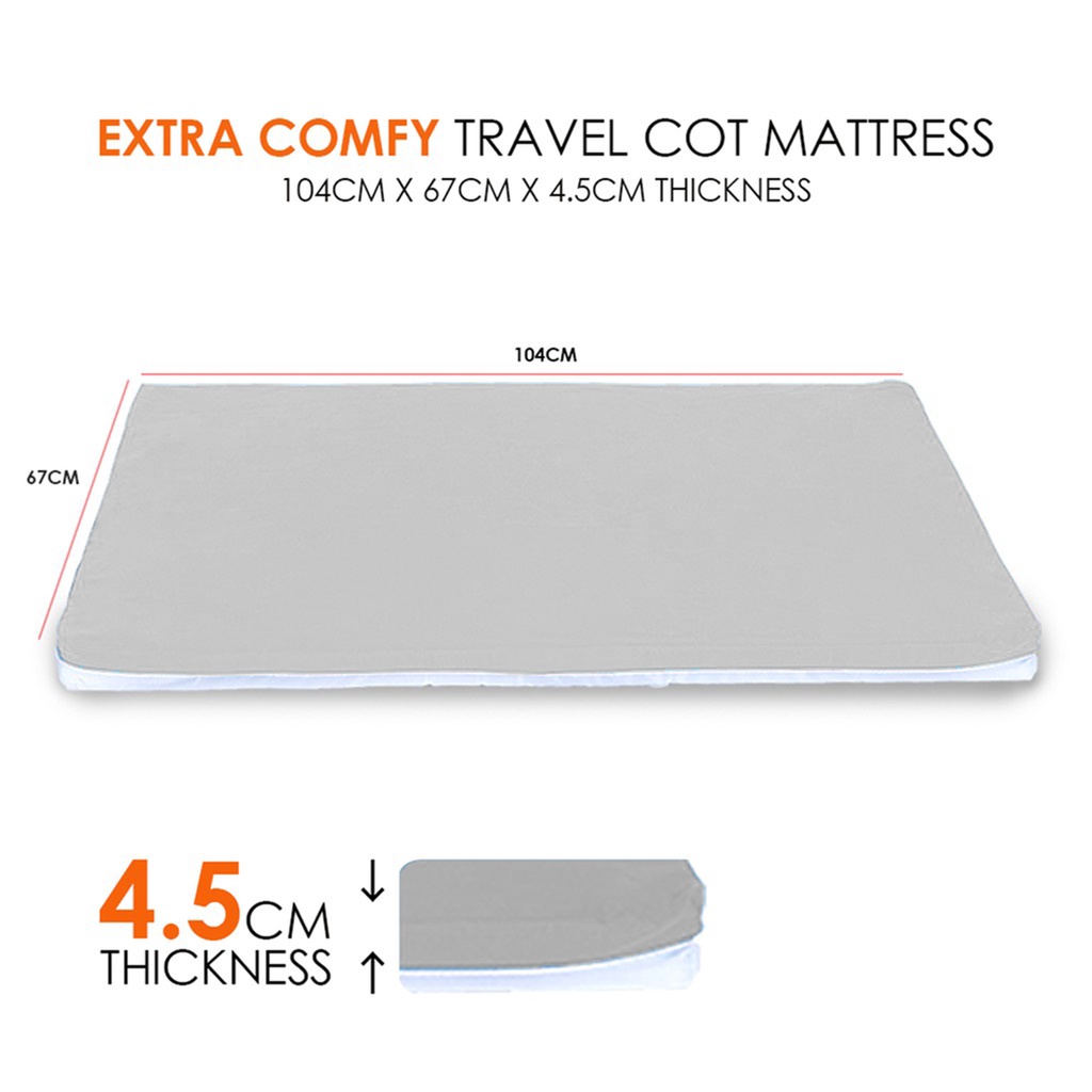 Extra thick clearance travel cot mattress