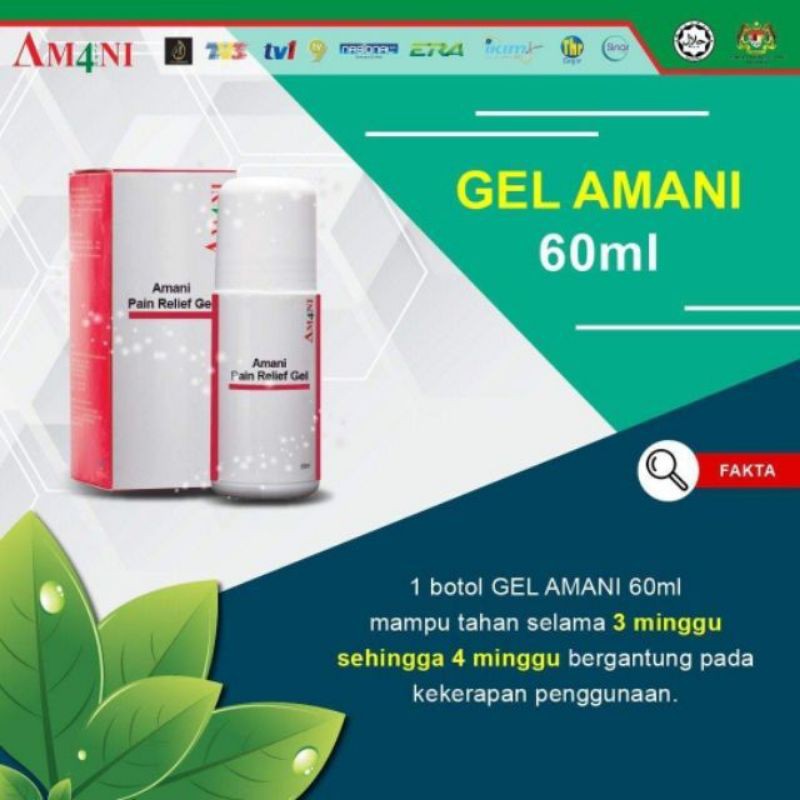 Gel Lutut Amani Melegakan Sakit Lutut Dan Sendi Combo 2 Botol Gel Amani 60ml Shopee Malaysia