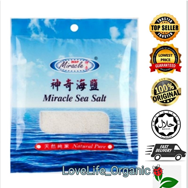 MHP-MIRACLE NATURAL PURE SEA SALT 200G EXP:9/2027 | Shopee Malaysia